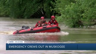 Emergency crews busy with water rescues in Muskogee