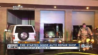 Fire at auto repair shop