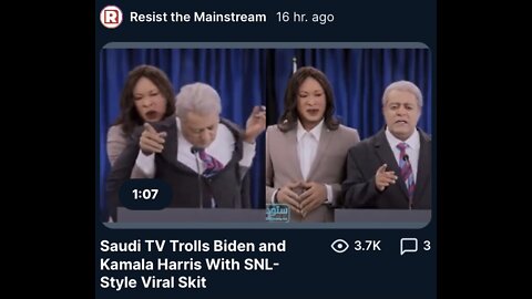 Saudi TV Trolls Biden and Kamala Harris (Captioned)