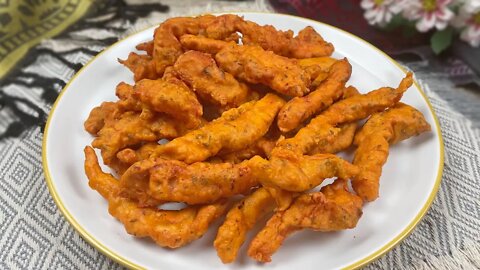 Chicken Pakora Recipe • Fried Chicken Strips Recipe • Chicken Tenders Recipe •Chicken Fingers Recipe