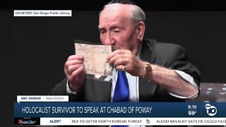 Holocaust survivor to speak at Chabad of Poway Thursday night