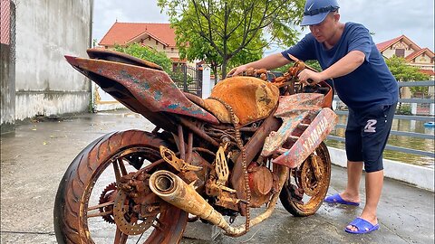 Full restoration the abandoned 50-year-old antique motorcycle 250cc by kashif