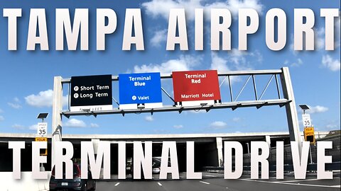 Driving into Tampa International Airport TPA - 4k - With Terminal Pauses & Highlights