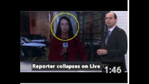 Reporter collapses on Live TV 🥴