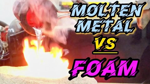 🔥🔥🔥 Molten Metal vs Foam -More than 1000 degrees of casting metal (water cast)