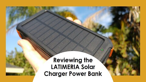 LATIMERIA Solar Charger Power Bank M4W, 45800mAh With Built-In USB Cables And Two Lights, Review