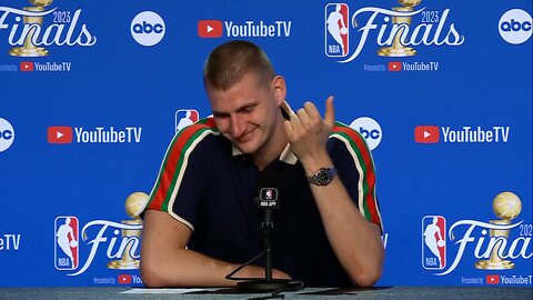 Nikola Jokic was so happy answering a question in his native Serbian after Game 3