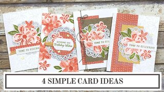 4 Simple Card Ideas - March 2022 Paper Pumpkin Stamp Set