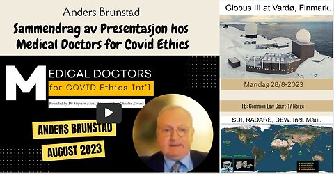 2023-08-28 Anders Brunstad om Presentasjon hos Medical Doctors 4 Covid Ethics - MD4CE