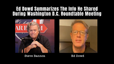 Ed Dowd Summarizes The Info He Shared During Washington D.C. Roundtable Meeting