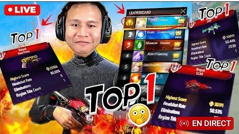 Top 1 ump & heal pistol grandmaster push withe v badget youtubers