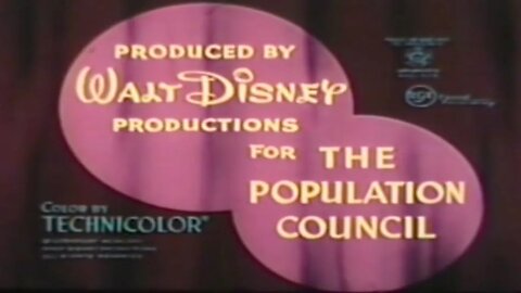 Walt Disney Family Time Eugenics Population Council Cartoon (1968)