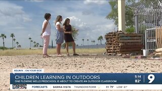 Teachers move classroom outdoors to engage preschoolers after pandemic