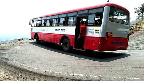 KSRTC Bus Turning Over Speed On Dhimbam Hairpin Bend Hills Road