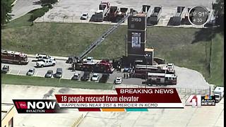 Multiple people rescued from elevator shaft