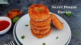 Healthy Sweet Potato Patties | Sweet Potato Cutlet Recipe | Potato Patties