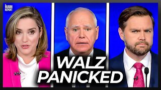 Tim Walz Panics as Moderator Points Out His Lie During JD Vance Debate