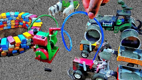 Diy Tractor Diesel Engine Water Pump || Diy Tractor Clean Water Pump | Science Project | Mini Farmer