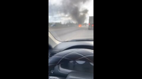 Car Fire On Highway 401