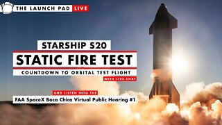 HAPPENING NOW! Starship S20 Static Fire Test