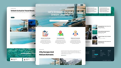 Travel Website Design: HTML, CSS & JS