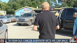 70-year-old Cancer survivor gets his car back
