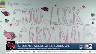 Students score when Arizona Cardinals win