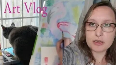 Vlogging my art process of a Watercolor Commission