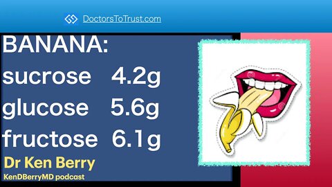 KEN BERRY 1a | BANANA: sucrose 4.2g glucose 5.6g fructose 6.1g