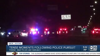 Tense moments following Phoenix police pursuit