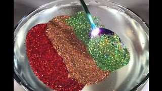 SATISFYING GLITTER SLIME BOWL!