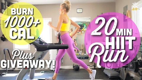 20-Min Interval Run + Giveaway! | Burn 1000+ Calories