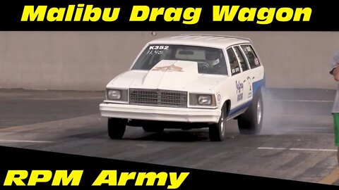 11 Second Chevy Malibu Wagon Drag Racing