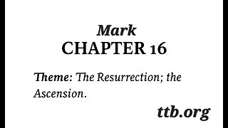 Mark Chapter 16 (Bible Study)