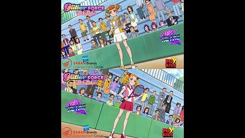 Glitter Force Doki Doki Awsome Moments - Clara Vs Nellie Tennis Match (Saban English Dub)