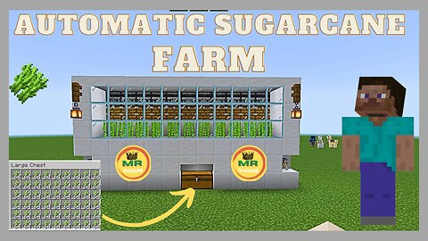 sugar cane farm, sugar cane farm 1.19 bedrock, Minecraft in Hindi