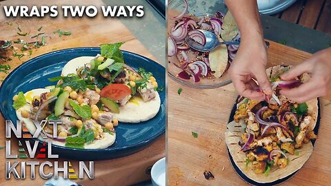 Simple and Quick Greek and Indian Inspired Wraps | Next Level Kitchen
