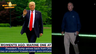 Marine One arrival at the White House: Trump vs Biden.