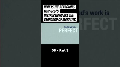 Here is the reasoning why God’s instructions are the standard of morality. #godsstandard #bible