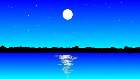 How to Draw in ms paint - Moonlight scenery - ART EIRA