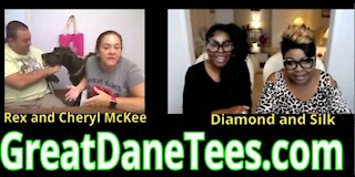 Diamond and Silk talk to Great Dane Tees Owner's about the mission to rescue Great Danes