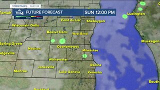 Lingering showers Sunday