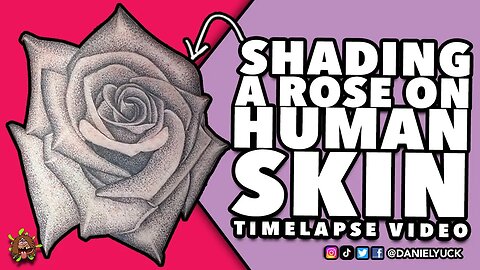Shading A Rose On Human Skin Timelapse