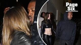 Kanye West and Julia Fox passionately kiss, hold hands