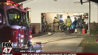 Overnight fire causes minor damage to home