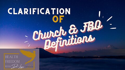 What is A Faith Based Organization? What Is An Association? Time To Clarify.