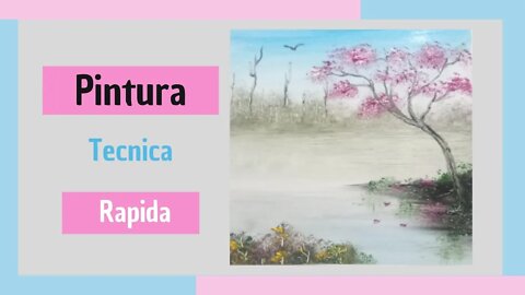 ✨{ARVORE ROSA} PINTURA Tecnica Facil (Pink Tree Painting)