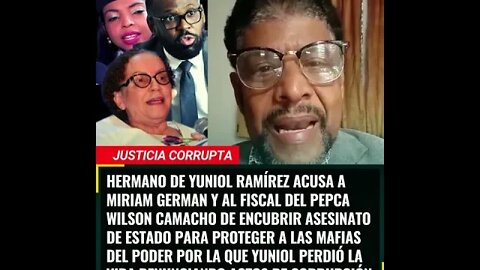 ACUSA A MIRIAM GERMAN Y AL FISCAL DEL PEPCA WILSON CAMACHO DE ENCUBRIR ASESINATO DE ESTADO