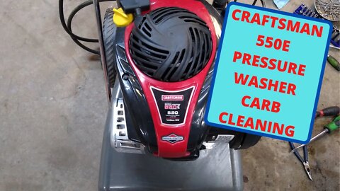CRAFTSMAN 550 PSI WASHER CARB CLEANING CRAFTSMAN PRESSURE WASHER WONT START AND HOW TO FIX IT.