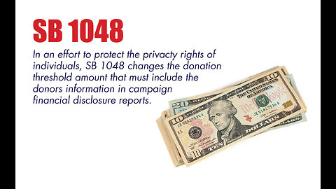 SB 1048 - Changes the donation threshold